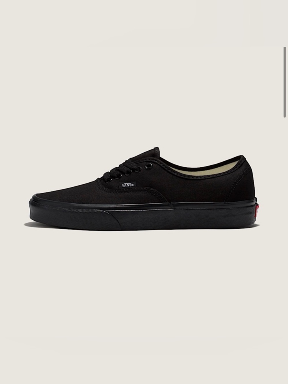 Vans Authentic Canvas Low-Top Sneakers - Black